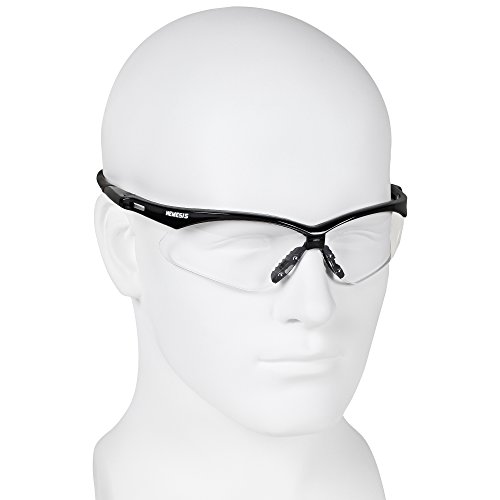 Kleenguard™ V30 Nemesis™ Safety Glasses (25676), Clear Lenses, Black Frame, Unisex For Men And Women (Qty 12) #TOP2