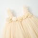 Miipat Baby Mädchen Kleid Tüll Kleinkind Mädchen Tutu Prinzessin Kleider mit Blumestirnband für Hochzeit Party Geburtstags Festliches Foto Shoot Kinder Kleidung Beige 80 12-18 Monate