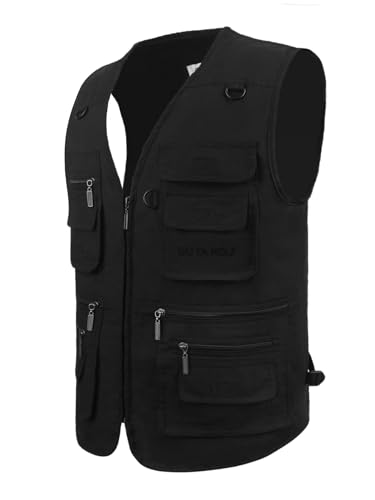 Image of Men's Poplin Outdoors Travel Sports Multi-Pockets Work Fishing Vest