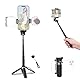 NEEWER Selfie Stick mit abnehmbarem Bluetooth Fernauslöser, leichtes, faltbares Reisestativ für iPhone, 360° Telefonhalterung, Cold Shoe für YouTube/TikTok Vlogs Live Streamin Fotografie Schwarz, P15