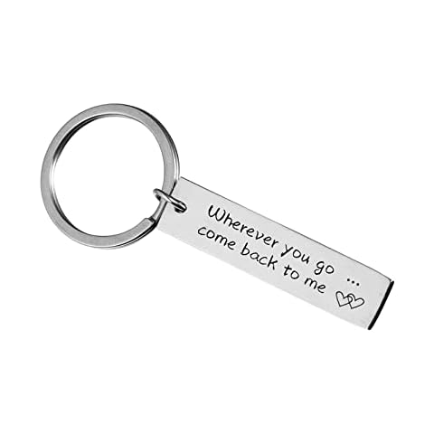 Phoenix Angela Personalized Going Away Gift for His Her Best Friends Family Couples Wherever You Go Come Back to Me Keychain,for Boyfriend Husband Gift Cover