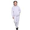GW CLASSY OUTFIT Boys Kids Tracksuit Set Hoodies Plain Tracksuit Hoodie with Jogger Sweatpants Sports Activewear Set Girls (13-14 Years, H Grey Pull Over Suit)