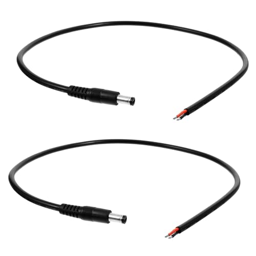 Holibanna 2Piezas Cable de Alimentación DC Conector de Alimentación Pigtail Evita y Transmisión Estable para Dispositivos de Audio y Electrónica
