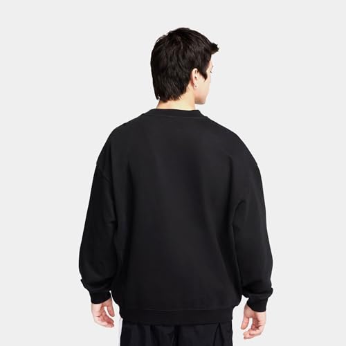 Nike Air Shanghai Fleece Mens Crewneck (HJ0305-010, Black/Red)2