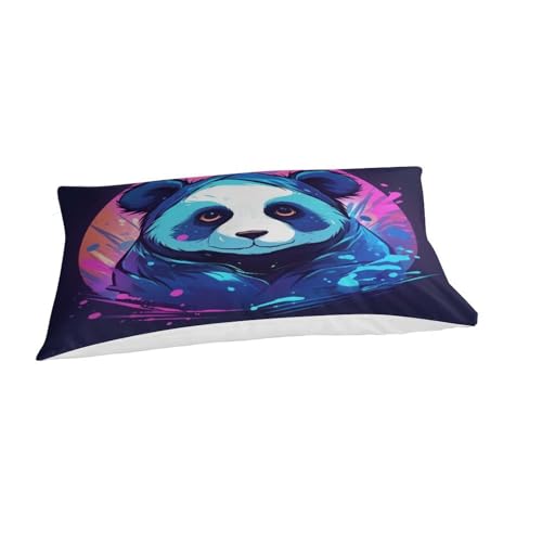 Housse de couette panda microfibre respirante pour lit single