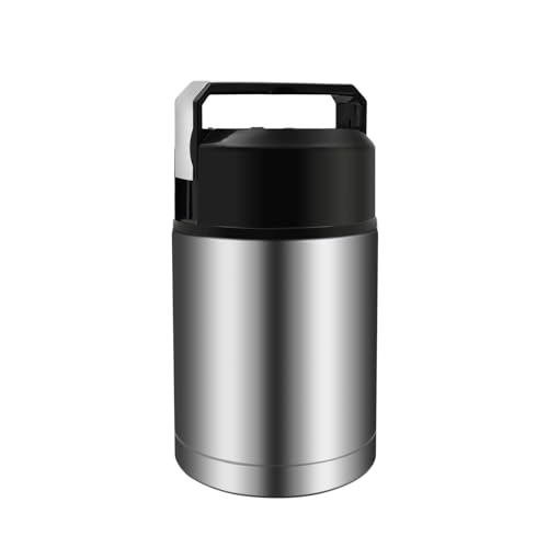Zalaxt 35oz Soup Thermos, Stainless Steel Thermos for Hot Food, Wide Mouth Food Thermos Jar, Insulated Lunch Container Leak Proof Vacuum Thermal Flask (silver-35oz)