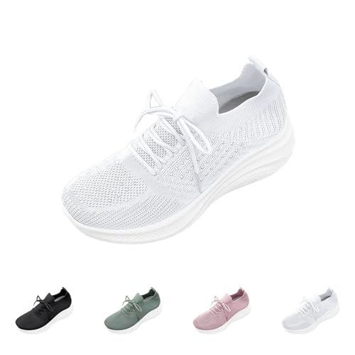 Baskets compensées légères pour femme avec strass marche confortable