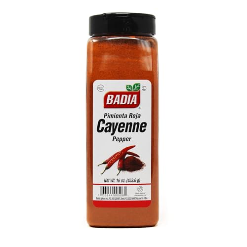 Badia Cayenne Pepper Powder, 16 Oz - Vibrant Ground Cayenne Pepper & Aromatic Cyan Pepper Powder Blend, with Moofin Golden SS Spoon - Perfect for Spicy Recipes, Rich Flavor, Versatile Use in Kitchens - Thumbnail 6