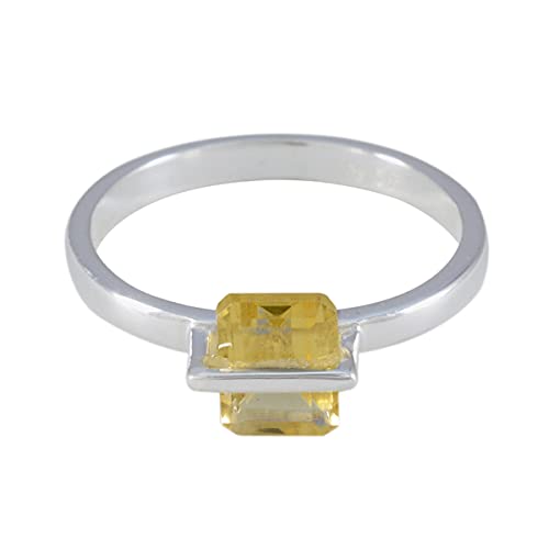 Bague citrine naturelle argent 925 pour illuminer vos tenues d'été et de bureau