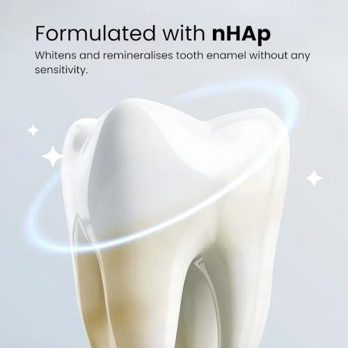 Image of Habbits Te-Cha Teeth Whitening Toothpaste - 100g | Tooth Stain Remover & Teeth Whitener | Enamel Safe Oral Care | Fights Plaque & Bad Breath | SLS & Floride Free | Activated Charcoal, Tea Tree & N-hap