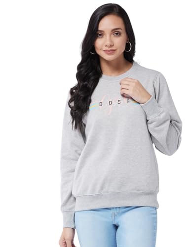 Image of Modeve Women Printed Hooded Sweatshirt for Winter