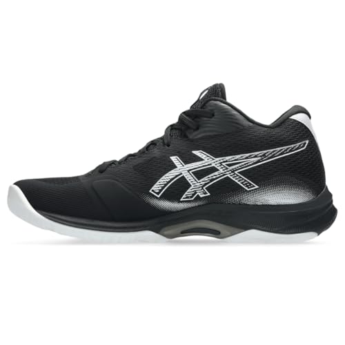 ASICS ASICS Men's Netburner Ballistic FlyteFoam 4 Mid Top Volleyball Shoes, 7, Black/White