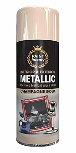Classic Signature - 9 x Metallic Champaign Spray Paint 400ml Multi-Purpose Use, Spray for Metal and Wooden Furniture, Ornaments, Decorative Items and Much More for Interior & Exterior