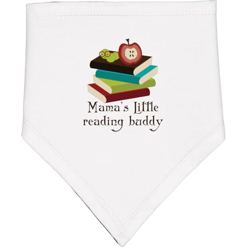 inktastic Mamas Little Reading Buddy Bookworm Baby Bandana Bib