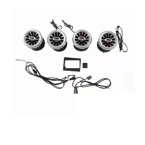 XCZPRKMXY 7 Color Car Front Turbine Air Outlet Ambient Light A/C Vent Outlet Atmosphere Lamp Compatible with Jeep Wrangler JK 2007-2017