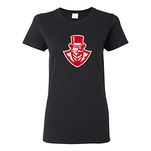 UGP Campus Apparel LS02 - Austin Peay Governors Primary Logo Womens T-Shirt - X-Large - Black