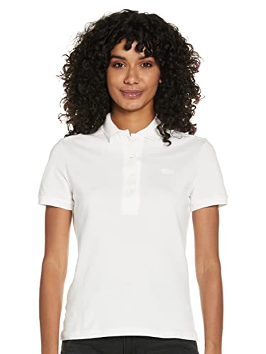 Piqué di cotone stretch mini Lacoste PF5462 Polo, Blanc, 44 Donna