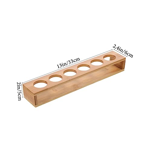 HEALLILY Organizador de chupitos de madera para whisky y copas de vino, bandeja de madera natural para bar, pub, fiesta, degustación de bebidas alcohólicas, conveniente exhibición de servir