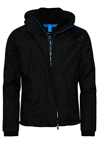 Superdry Mens Pop Zip Hood Arctic Sd-Windcheater Jacket Black/Super Denby New Branding Size L