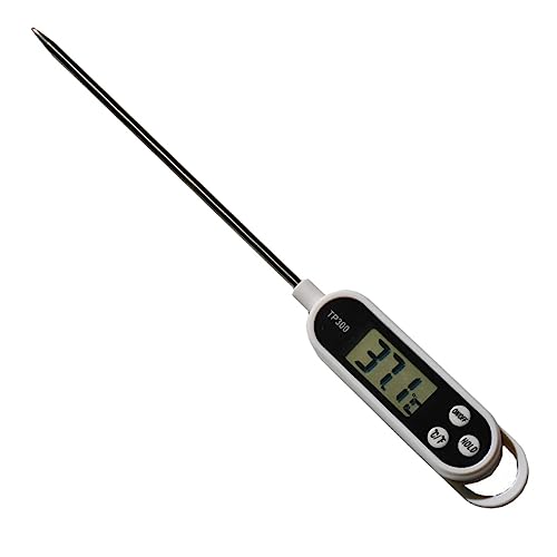 OKUMEYR 1pc Stainless Steel Food Thermometer for Coffee More High Precision Kitchen Gadget Battery Easy to Use for Home Restaurant Hotel Cooking