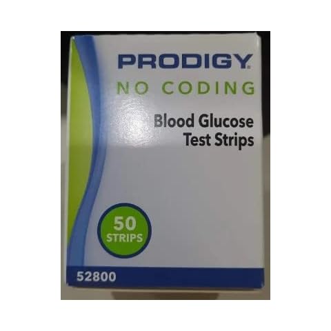 Prodigy No Coding Blood Glucose Test Strips - 50 strips, Pack of 2 Cover