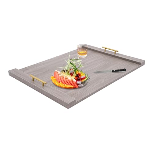 Noodle Board Stove Cover With Handles, Stove Top Cover, Farmhouse Decor Tray, Premium Oak White Kitchen Noodle Board, for Apartment, Kitchen, Counter, Ovens