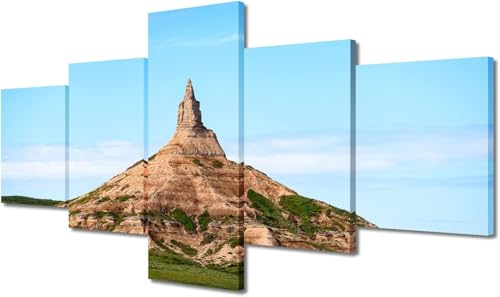 Toile 5 pièces paysage rétro urbain à haute définition visuelle pour salon chic