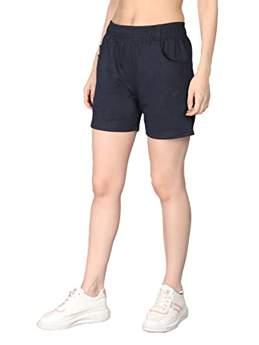 Image of CHKOKKO Women's Regular Cotton Regular Fit Plain Shorts for Women