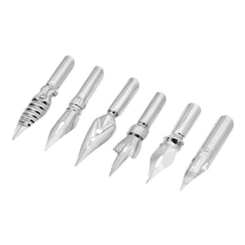 Betterus 1 Set Dip Pen Wood English Calligraphy Oblique Nib Holder With Desktop Pen Holder,Ink Bottle Container And 5 Nibs #TOP4