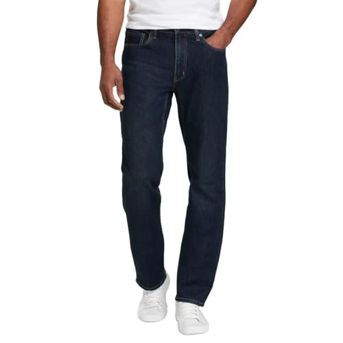 Eddie Bauer Men’s Regular Fit Two-Way Stretch Jean (Dark Blue, 30W x 29L)