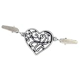 Retro-Clip, hohles Herz, für Damen, Pullover, Strickjacke, Schalkragen, Kleidung, Accessoires, antikes Silber, praktisches Design und langlebig