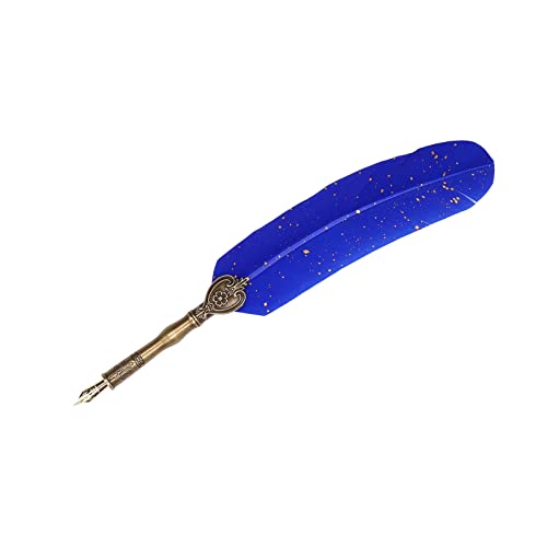 Zerodis Bolígrafo de Caligrafía, Juego de Bolígrafos de Tinta de Acero Inoxidable y Plumas Exquisitas para una Escritura Elegante, Kits de Caligrafía Perfectos para Adultos, Regalo Ideal para (azul