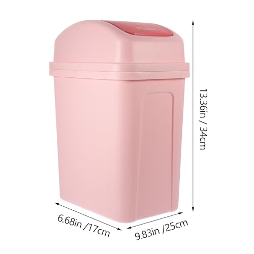 Caneca de basura cuadrada con tapa de plástico para baño miniatura 4