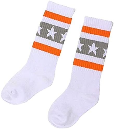 Amazon Co Jp Plus Nao プラスナオ ハイソックス 靴下 キッズ ベビー 男の子 女の子 くつ下 ロング ふくらはぎ丈 ボーダー レインボー スター 星 カジュ 服 ファッション小物