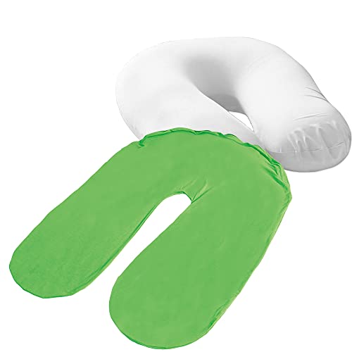 アイリスプラザ ビーズクッションカバー U字サポートMAX専用 洗い替えカバー グリーン