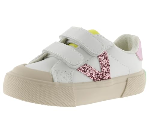 Victoria Baskets Tribu Effet Cuir & Pièces Métallisées & Double Fermeture Auto-Agrippante 1065190 pour Filles Petalo 28