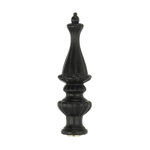 Image of PATIKIL 1pcs 1 /4-27 Lamp Finial Cap Knob, Brushed Lamp Shade Top Harp Top, Black