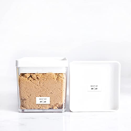 160 White Expiration Date Labels For Spice Jars - Waterproof Use By Food Date Labels For Containers - Best By Pantry Labels - Freezer Refrigerator Label - Kitchen Write On Labels - Pantry Organization #TOP7