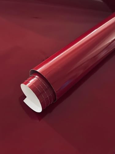 Image of HOME13 Vinyl Wrap Sheet for Car & Bike Self Adheisve Vinyl Wrap Sticker & Decal Roll Film Air Release Bubble Free (Maroon Gloss Wrap, 12x100 Inches)