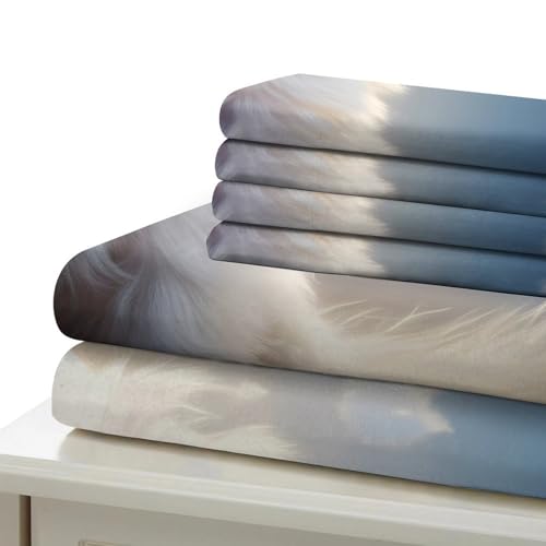 Housse de couette microfibre zippée anti acarien pour lit simple