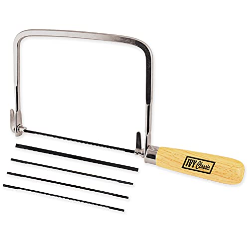 IVY Classic 11110 6-1/2" Coping Saw with 5 Assorted Blades, Hardwood Handle, 1/Card