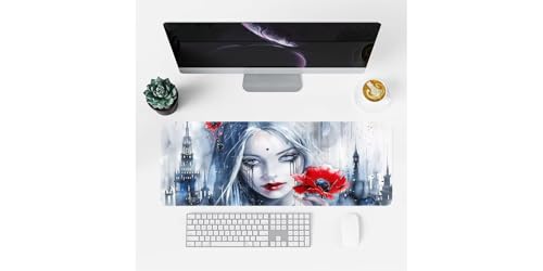 Tapis de souris rose grand format cadeau idéal pour femme et joueuse