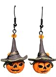 ByMomu - Pendientes Colgantes Calabaza Bruja, una joya artesanal que es pura magia para tus orejas