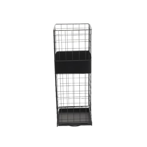 Bac égouttoir amovible pour porte-parapluie noir, support métallique facile à nettoyer