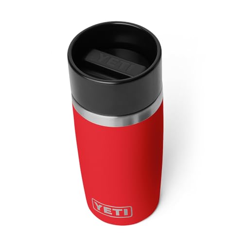 Image of YETI Rambler 12 oz Travel Bottle, Stainless Steel, Vacuum Insulated with Leakproof Commuter Cap, Rescue Red