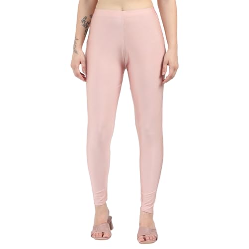 Image of Women's Nylon Shimmer Leggings | Ankle Length | Slim Fit | Stretchable Spandex Leggings | Shiny Finish | Casual Wear & Special Occasion
