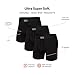 SAXX Underwear Co. Men's Ultra Super Soft Boxer Brief Fly 3-Pack, Black, X-Large