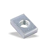 Oberfläche: verzinkt Nutenstein  Gewindeplatte 15x10x4 mm M6 Gewinde mittig  Stahl blau verzinkt (10 Stück)