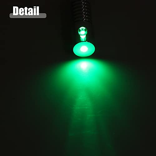 ACROPIX 3mm 0.12" 2W LED Luz de Alumino Iluminador Verde USB para Auto miniatura 4