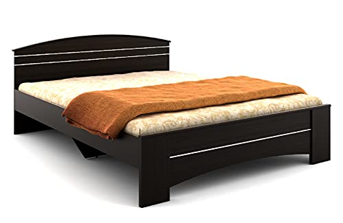 Image of Spacewood Maxima Bed | Queen Size (78 X 60) Engineered Wood Bed with Modified Understructure | 3 Year Warranty | Modern Design | Natural Wenge